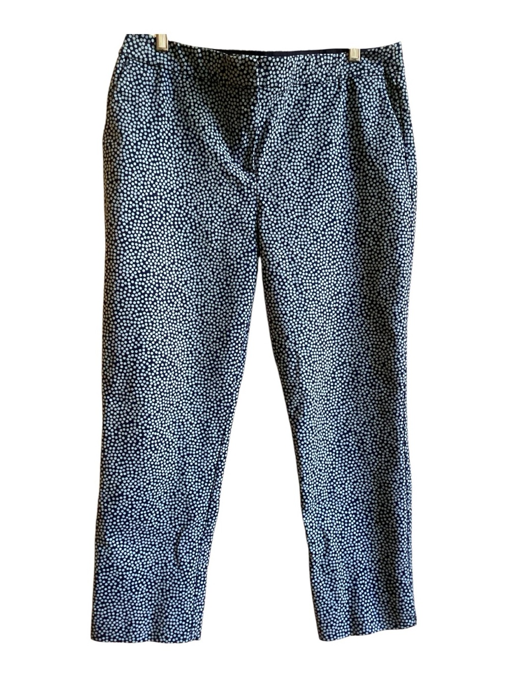 Boden Richmond Navy Polka Dot Slim Ankle Trouser Size 12